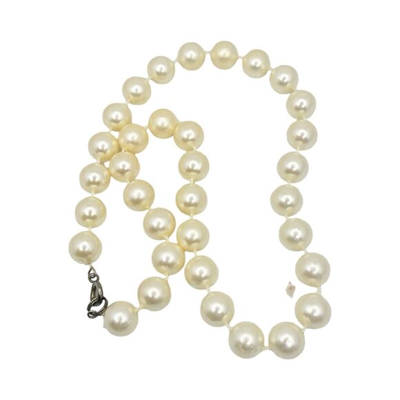 Champagne Pearl Choker Necklace 16” Classic Grannycore Girlcore Wedding - Picture 8 of 10